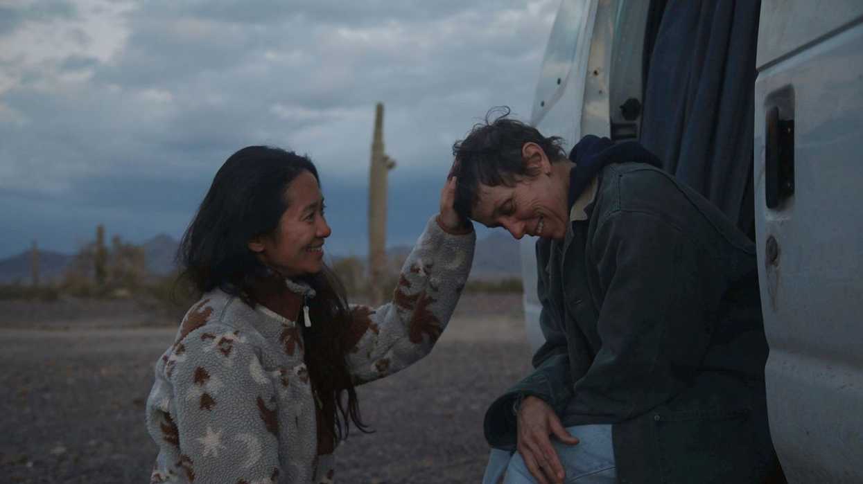 Chloé Zhao with Frances McDormand