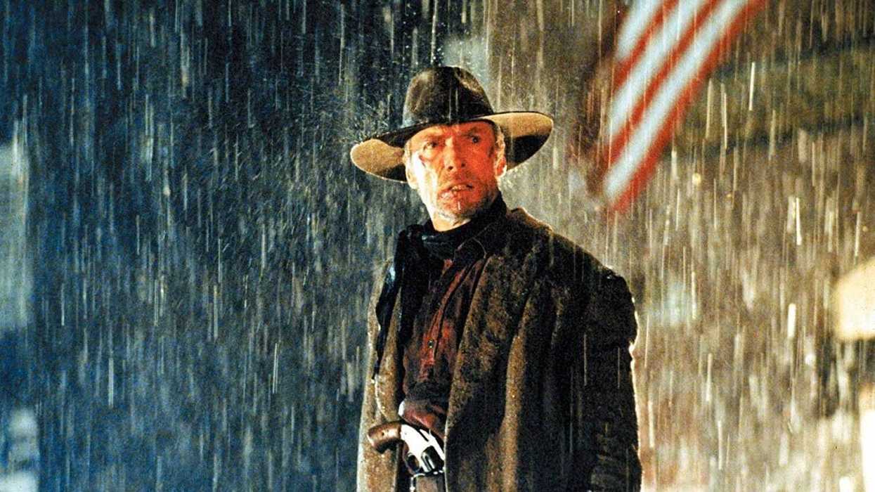 Clint Eastwood as William Munny in the 1992 Western film 'Unforgiven' (1992).