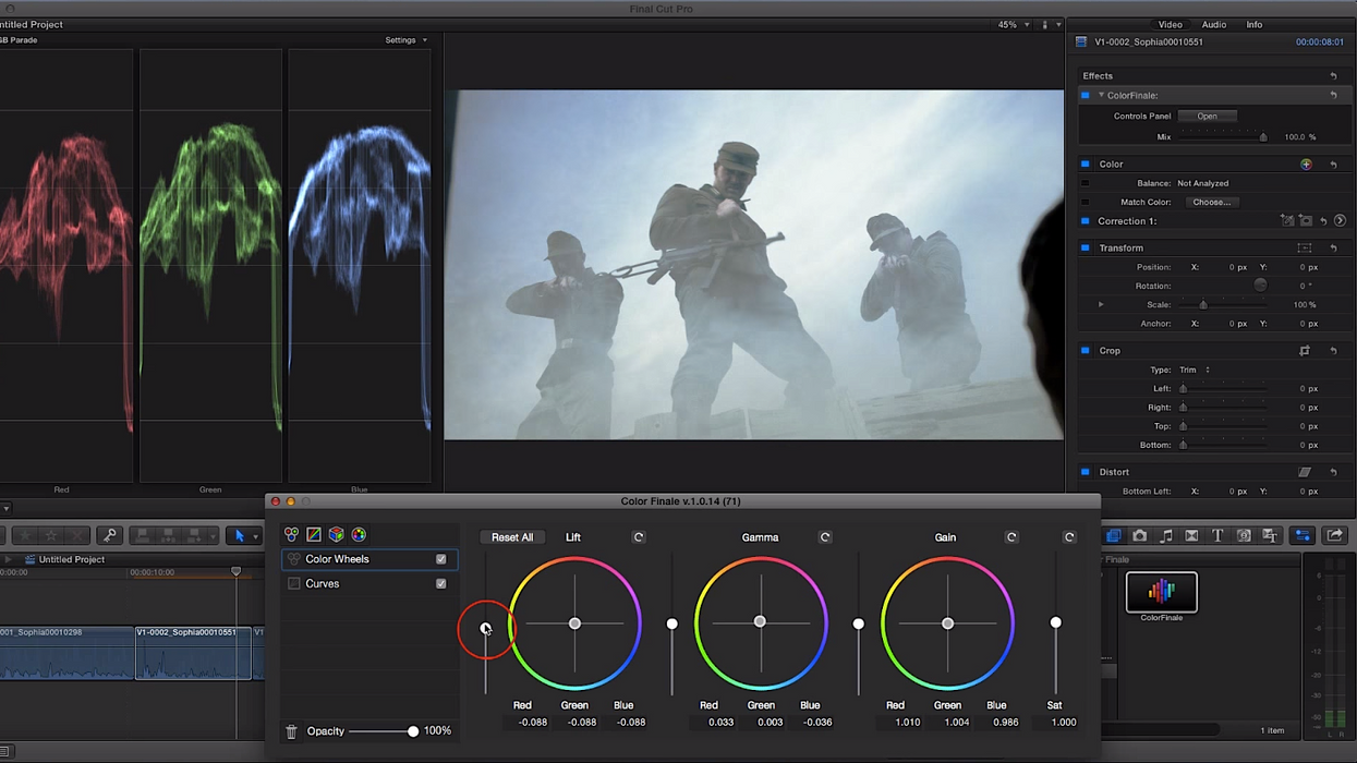 Color Grading in Color Finale for FCPX