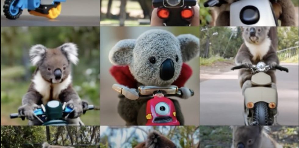 DALL-E 2 koala motorcycle