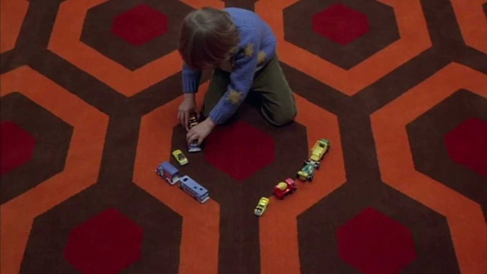 Danny playing in the corridor