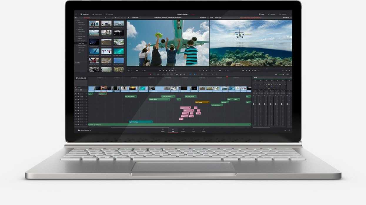 DaVinci Resolve 14 Running on a Laptop