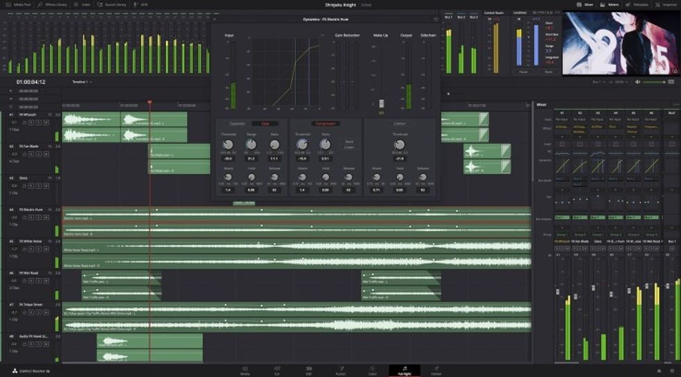 DaVinci resolve 18 fairlight