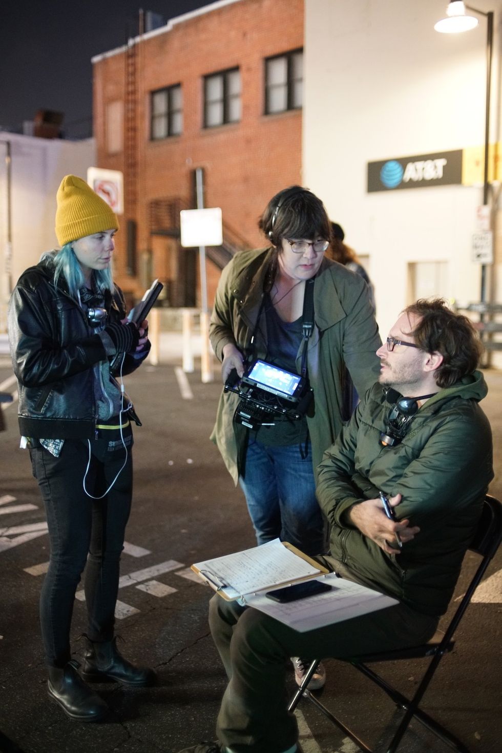 Director Mari Walker and producer Mia Schulman on the set of See You Then