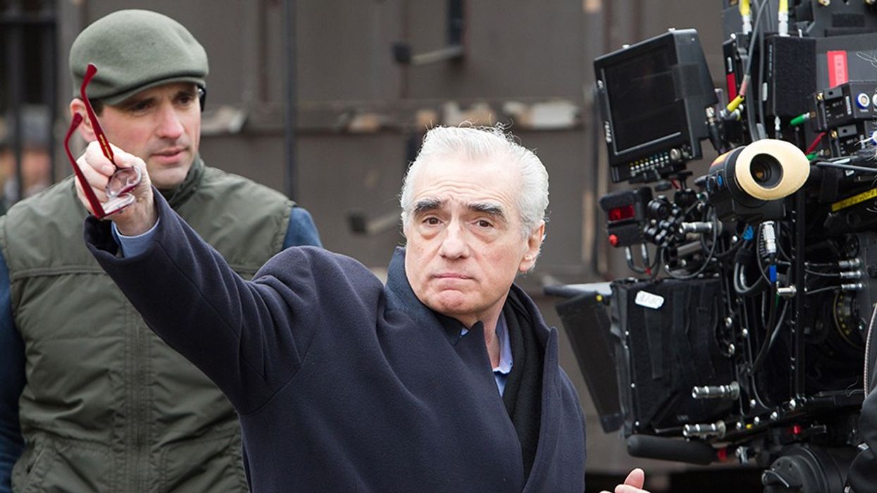 Director Martin Scorsese on set
