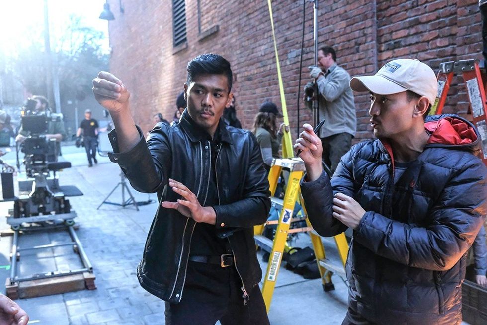 Director-tran-and-action-director-ken-quitugua-run-through-an-action-sequence-in-seattles-canton-alley