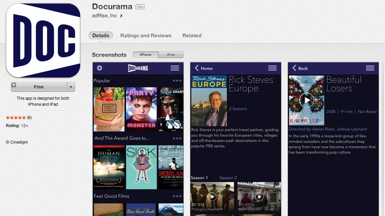 Docurama_app_documentary_cinedigm