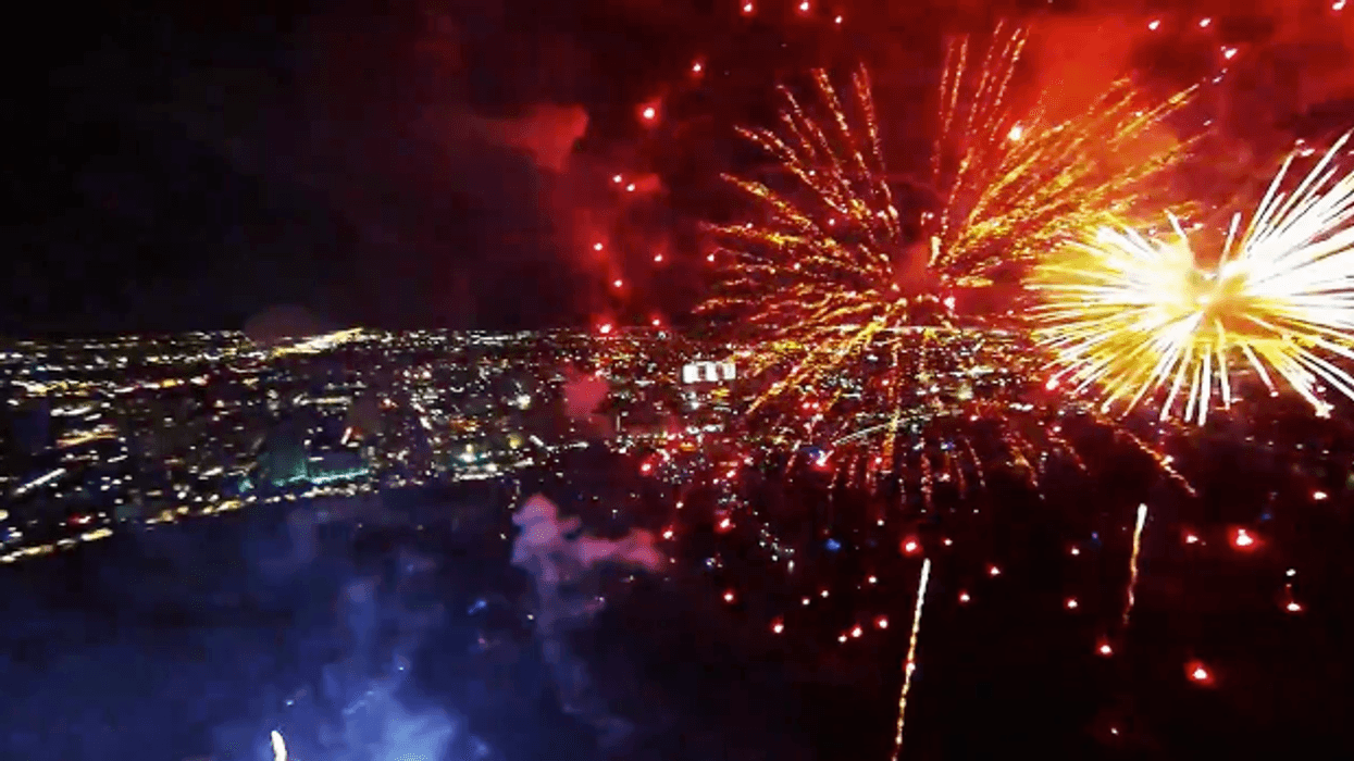 Drone-fireworks