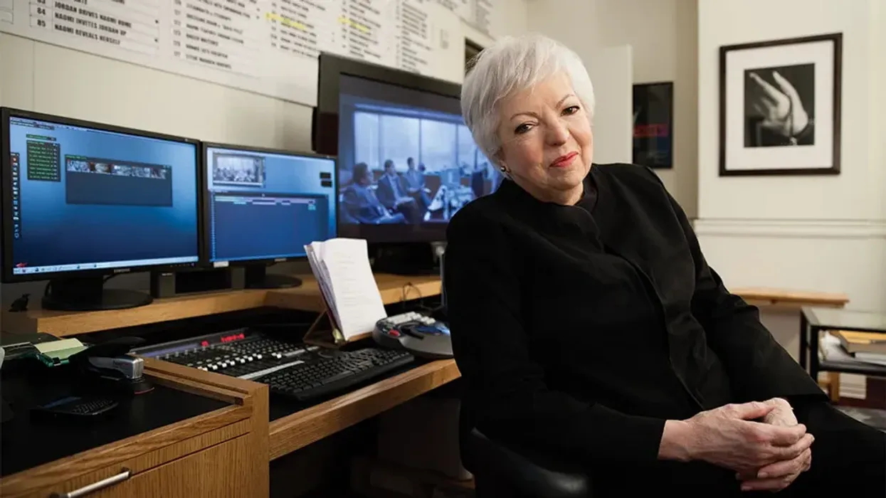 Editor Thelma Schoonmaker working on 'The Wolf of Wall Street'