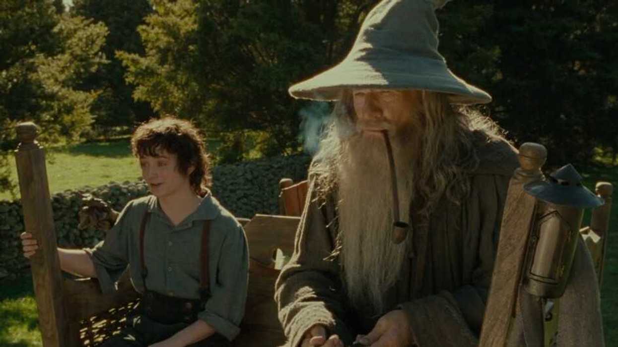 Elijah Wood and Ian McKellen in a still from The Lord of the Rings: The Fellowship of the Ring (2001)