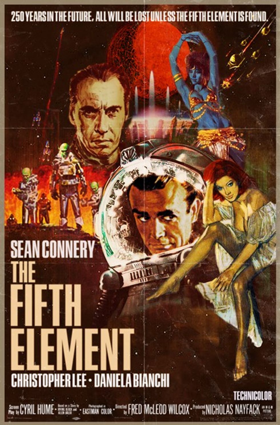 famous movie film poster actor director artist peter stults sean connery fifth element