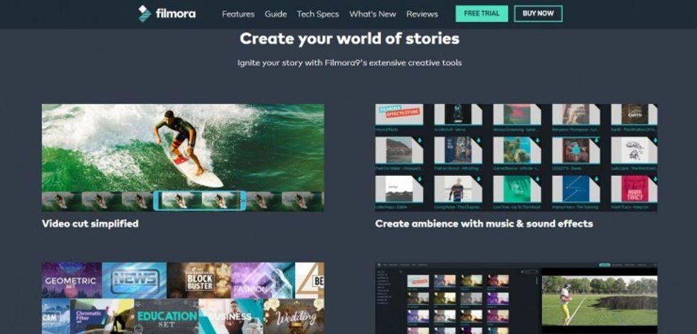 Filmora Free Sound Effects Home Page