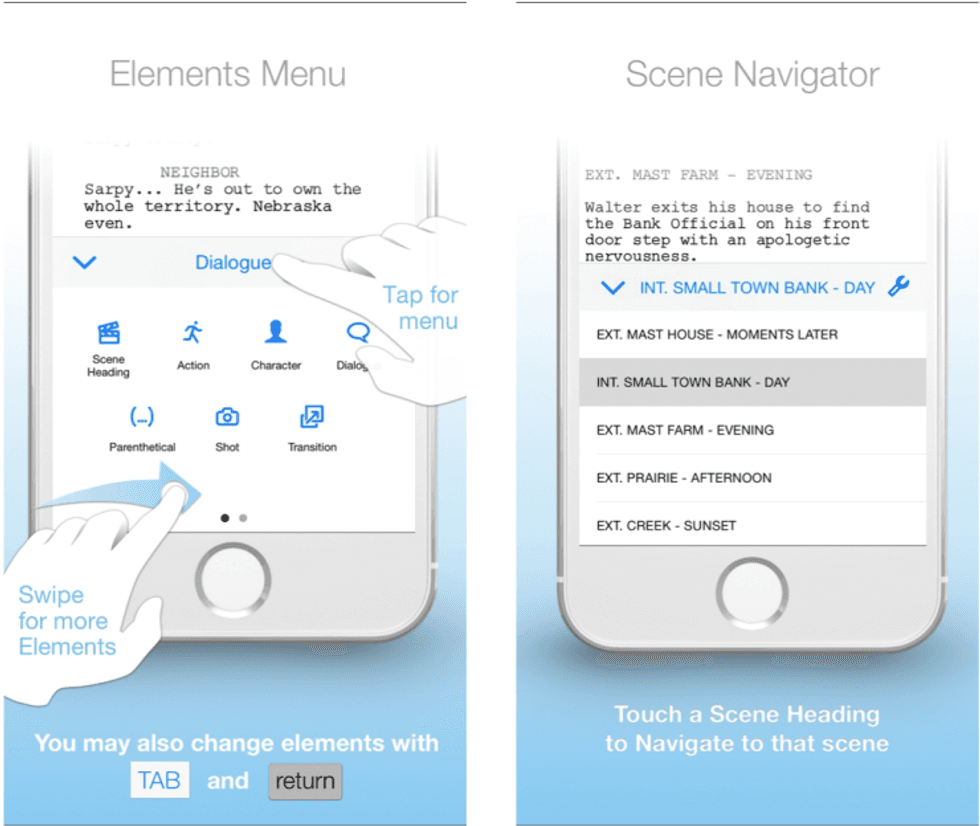Final Draft Writer for iPhone tour