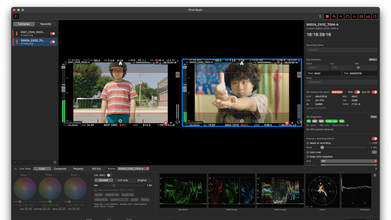 First Rush Multicam SDI Recorder