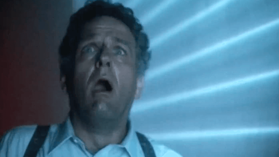 Frank Novak played by actor Frank Novak, in a still from \u2018Carnosaur\u2019 (1993)