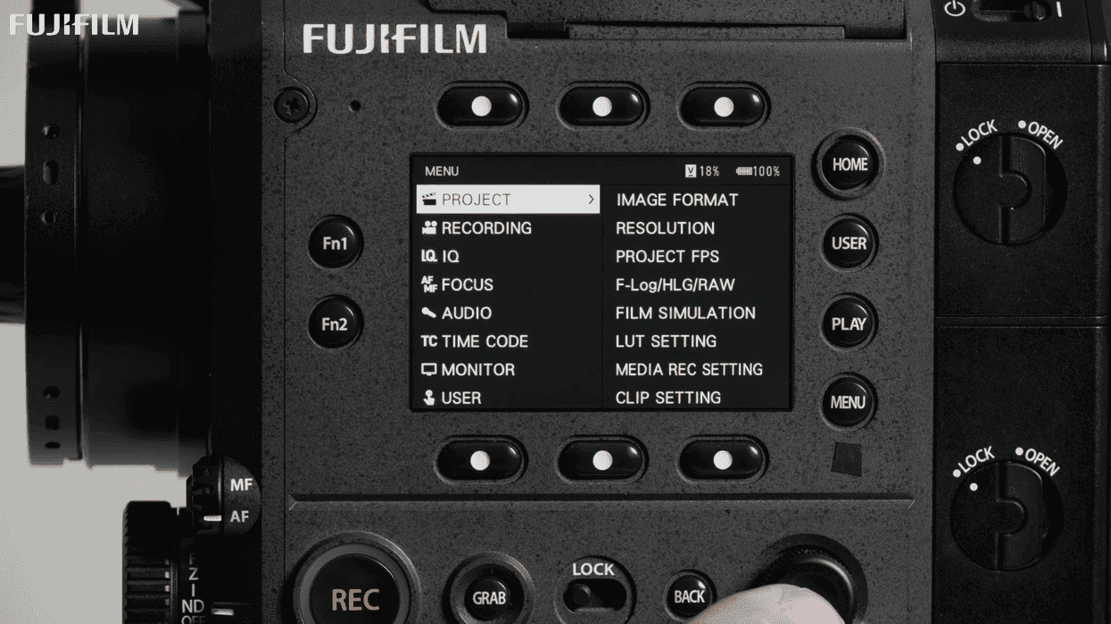 Fujifilm GFX ETERNA 55 Project Setting Menu