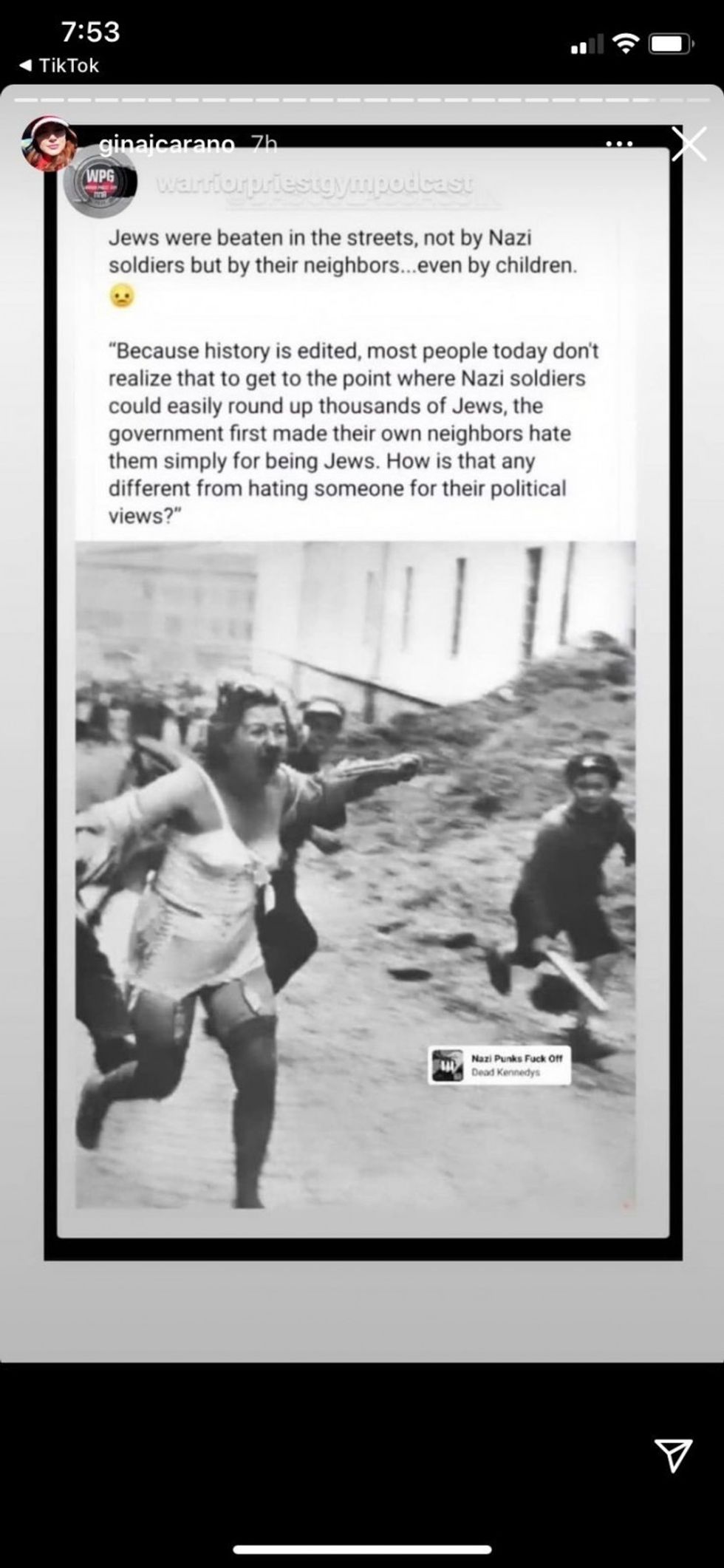 Gina Carano offensive post