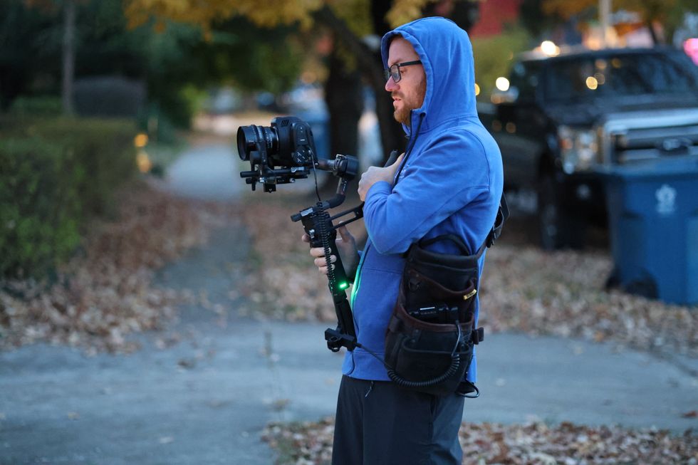 Heath Benfield behind the scenes of 'Mr. Creamjeans' Hidey Hole'