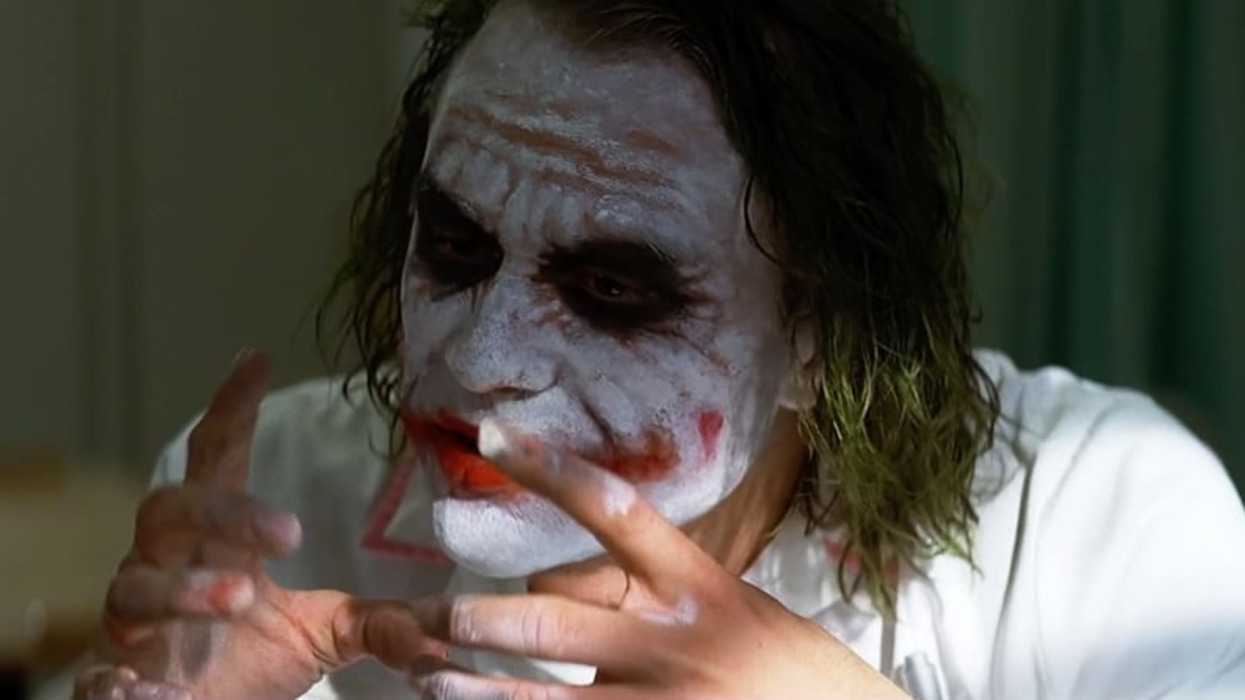 Heath Ledger in a still from The Dark Knight (2008)