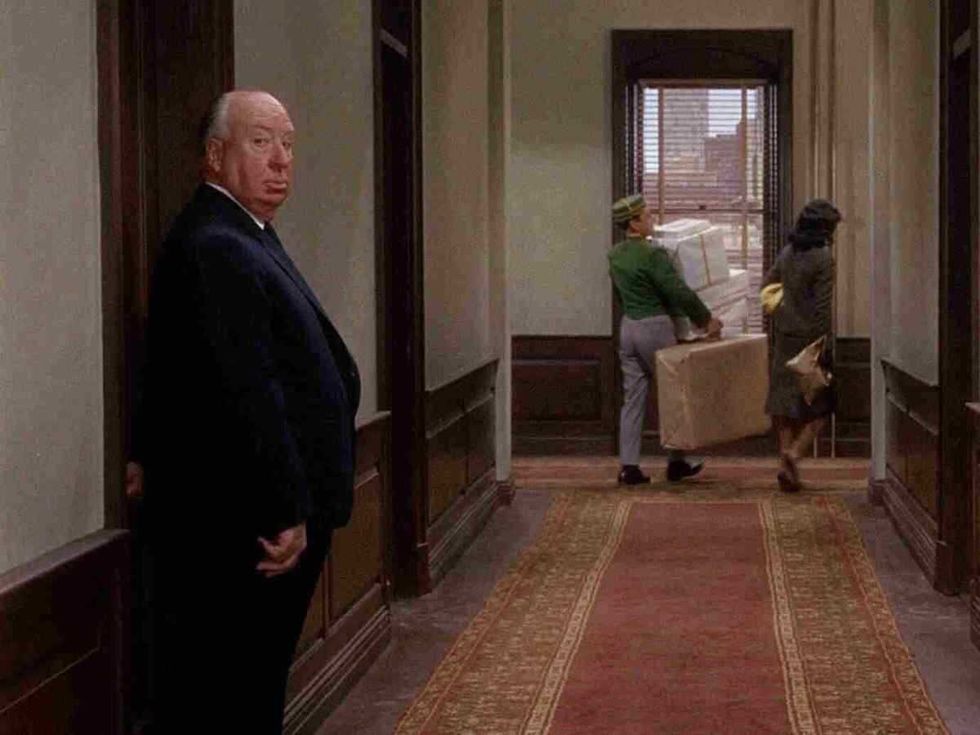 Hitchcock''s cameo in Marnie, 1964