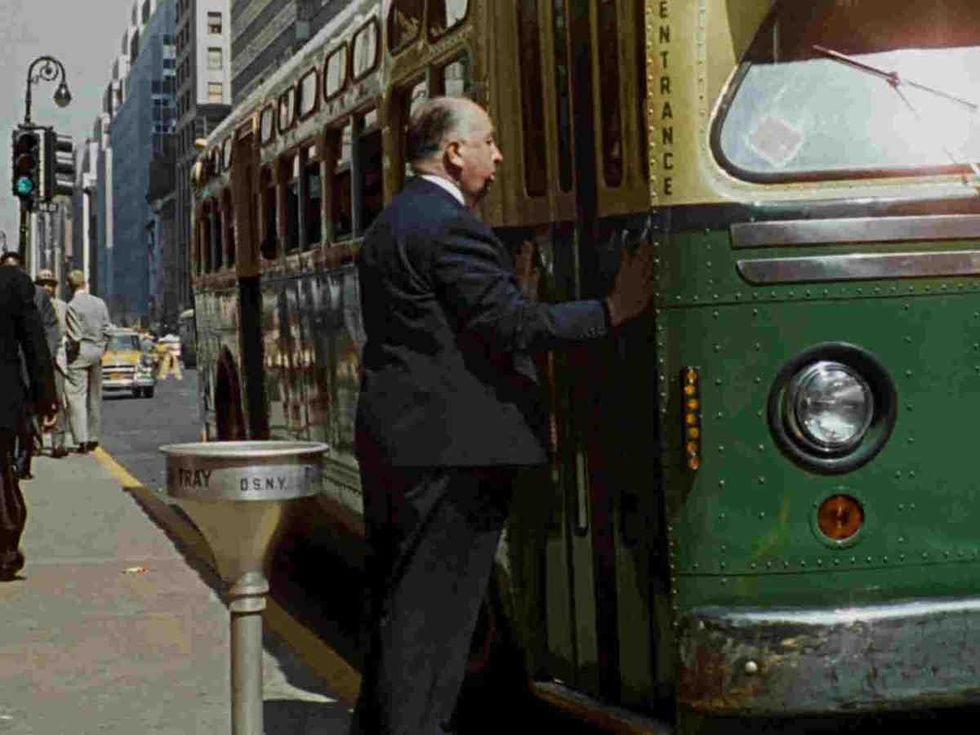 Hitchcock''s cameo in North by Northwest, 1959