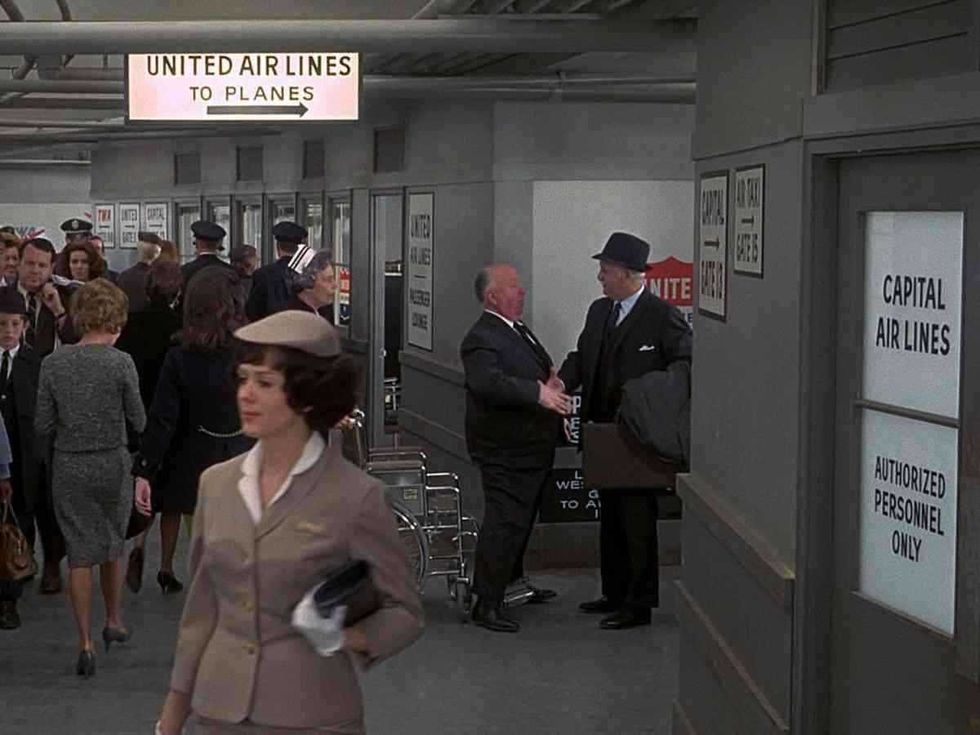 Hitchcock''s cameo in Topaz, 1969