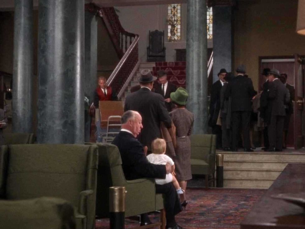 Hitchcock''s cameo in Torn Curtain, 1966