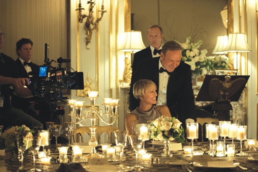 House of Cards candle-lit state dinner