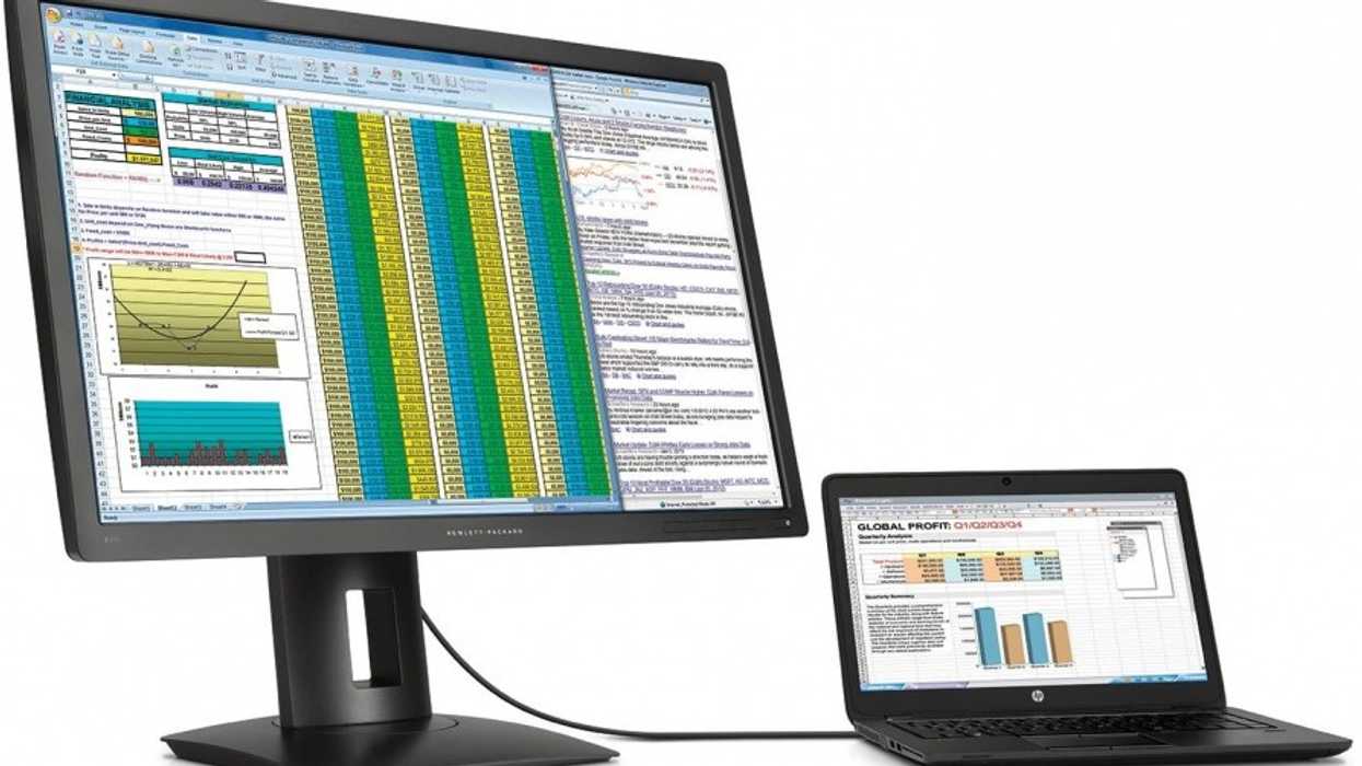 HP Z27q 5K Monitor with Laptop