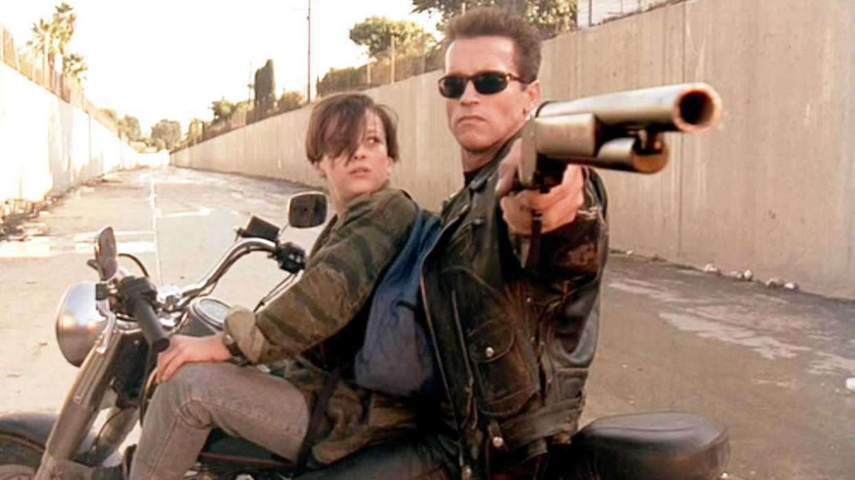 Iconic image still from the 1991 science fiction action film Terminator 2: Judgment Day