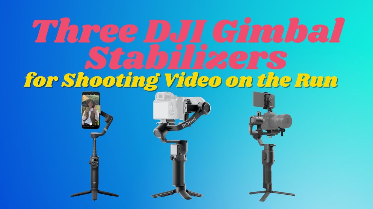 Three DJI Gimbal Stabilizers for Shooting Video on the Run
