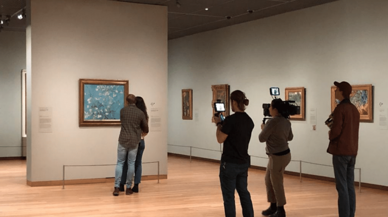 Inside the Van Gogh Museum in Amsterdam