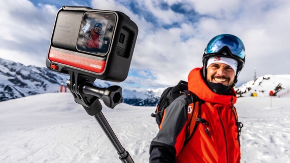 insta360 ONE RS While Skiing