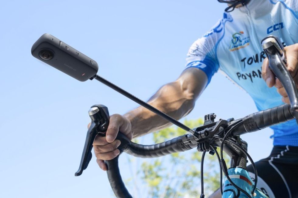 Insta360 X3 on a bicycle