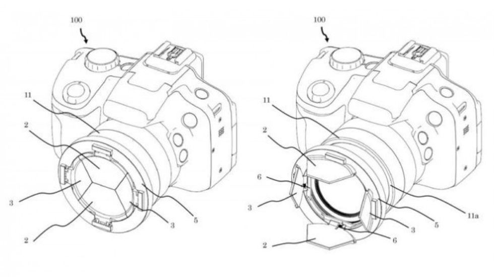 Intriguing new barn door lens cap design for Canon Cameras