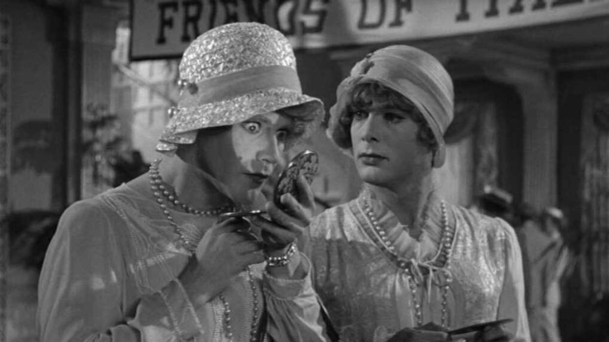 Jack Lemmon and Tony Curtis in a still from ‘Some Like It Hot’ (1959)