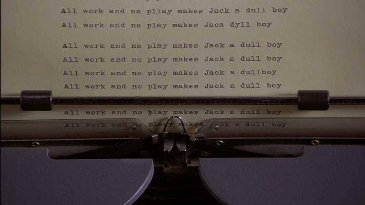 Jack's typewriter and manuscript