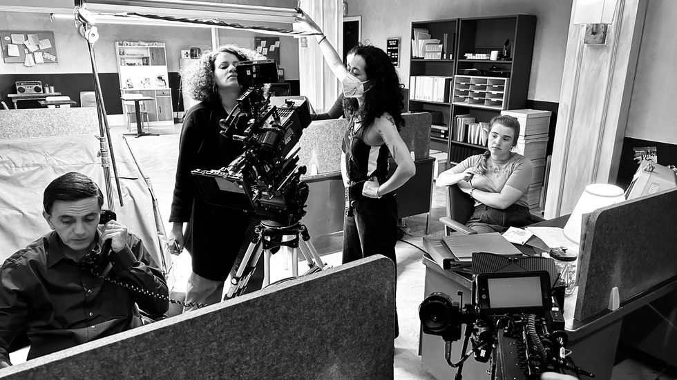 Jackie Fang and crew behind the scenes of Ministry of Loneliness \u200b