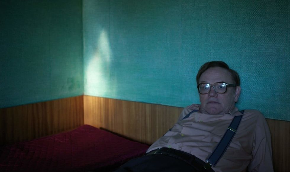 Jared Harris on set of 'Chernobyl' by Johan Renck