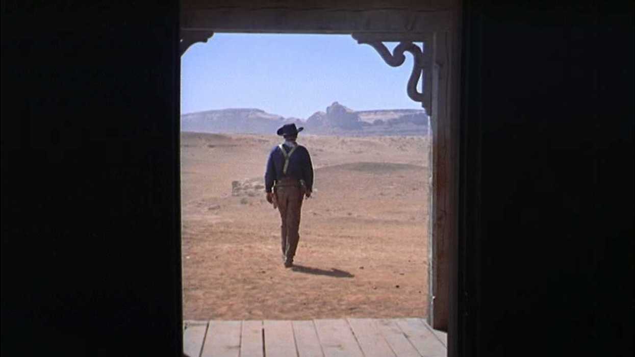 John Wayne in the iconic last shot of The Searchers.