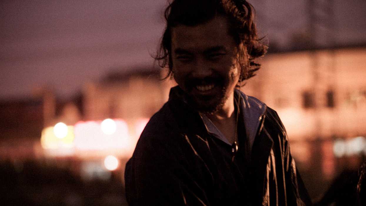 Johnny Ma on the set of his debut feature, Old Stone.