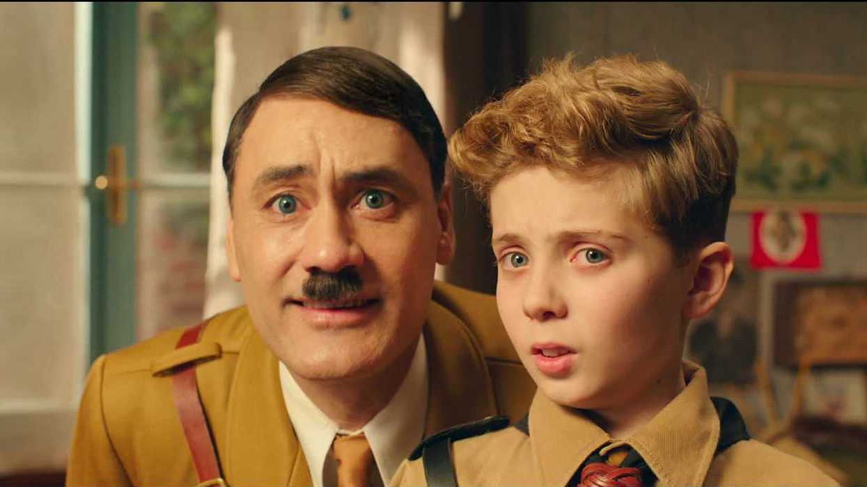 Jojo with his imaginary friend, Adolf Hitler