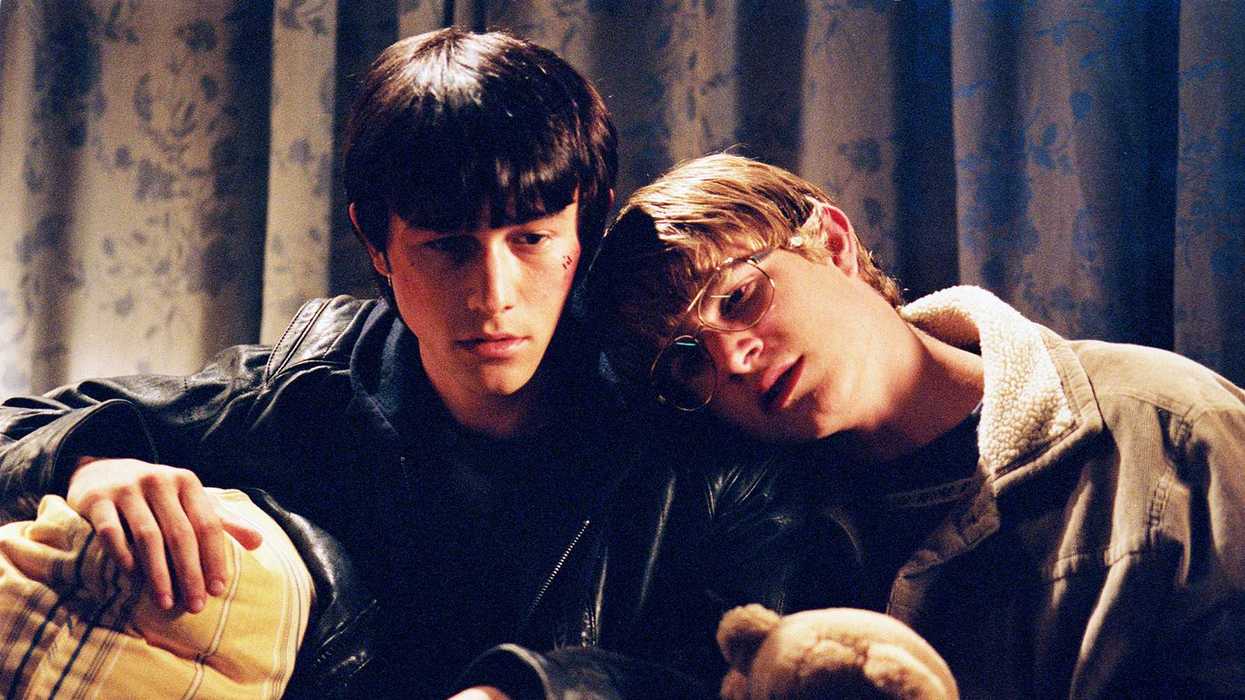 Joseph Gordon-Levitt and Brady Corbet in a scene from the 2004 drama film Mysterious Skin.