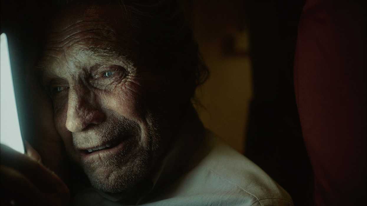 Joseph Lopez crying in "The Looming"