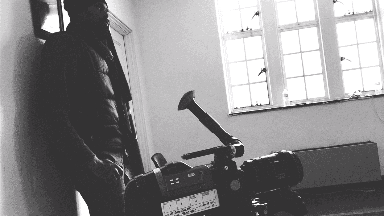 Kassim Norris on the set of 'It Eats You Up'