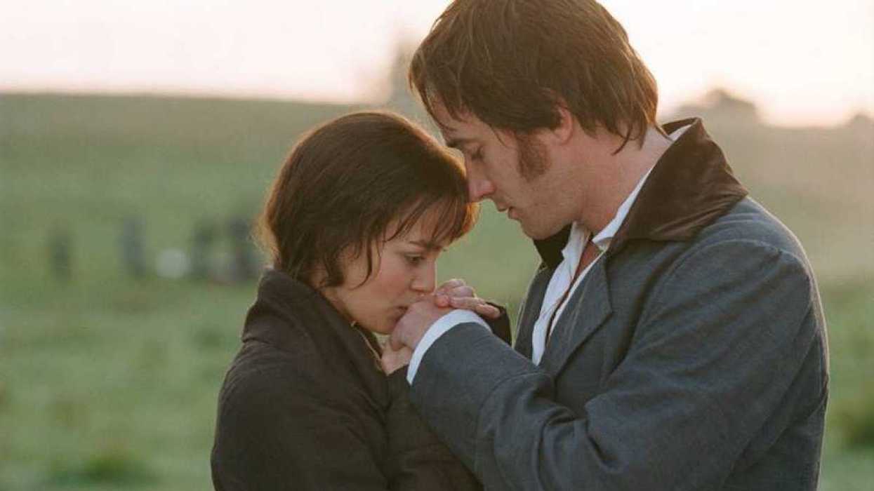Keira Knightley as Elizabeth Bennet and Matthew Macfayden as Mr. Darcy