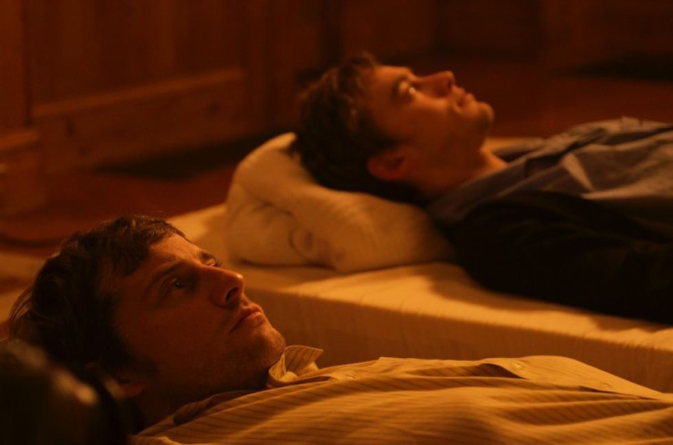 Kentucker Audley (Gene) and Olly Alexander (Titty) in Funny Bunny