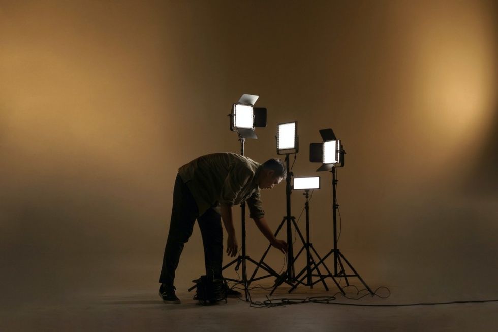 LED light technology makes studio shooting easy.