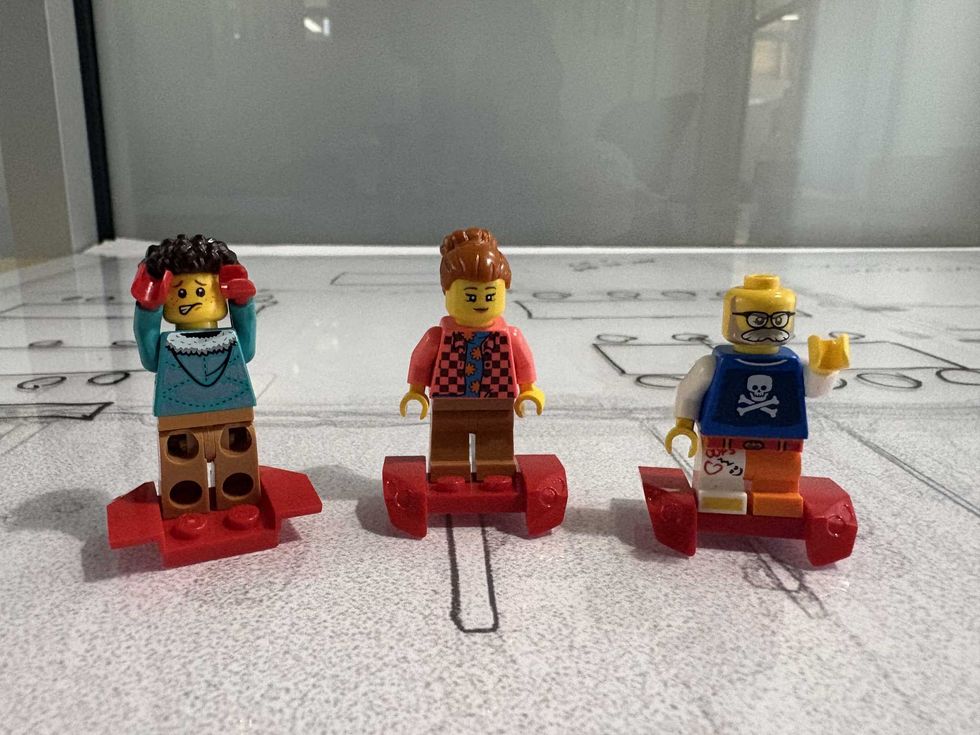 LEGOs being used for pre-vis on 'Into the Sky'