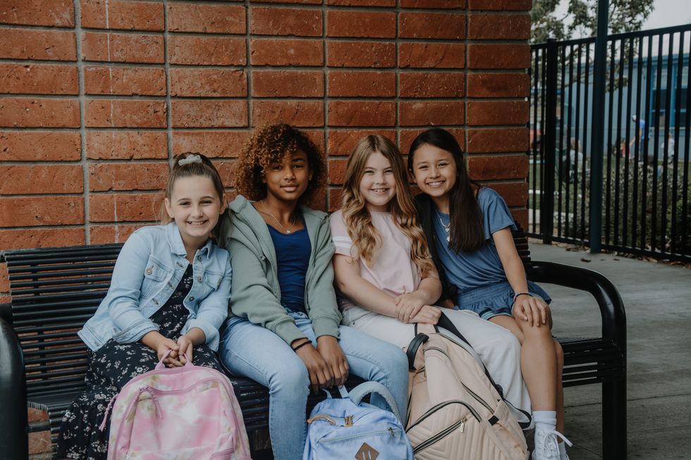 London Houghton and cast on the set of "Breaking Plans"